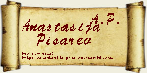 Anastasija Pisarev vizit kartica